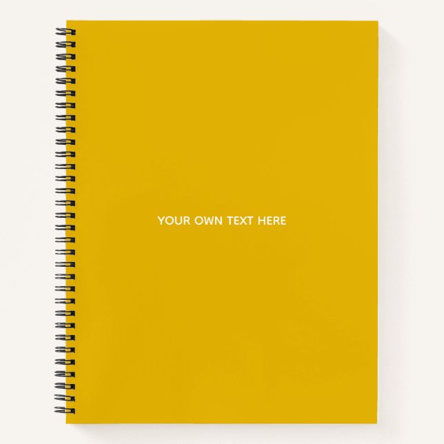 Carnet Créez votre propre conception jaune personnalisée (Devant)