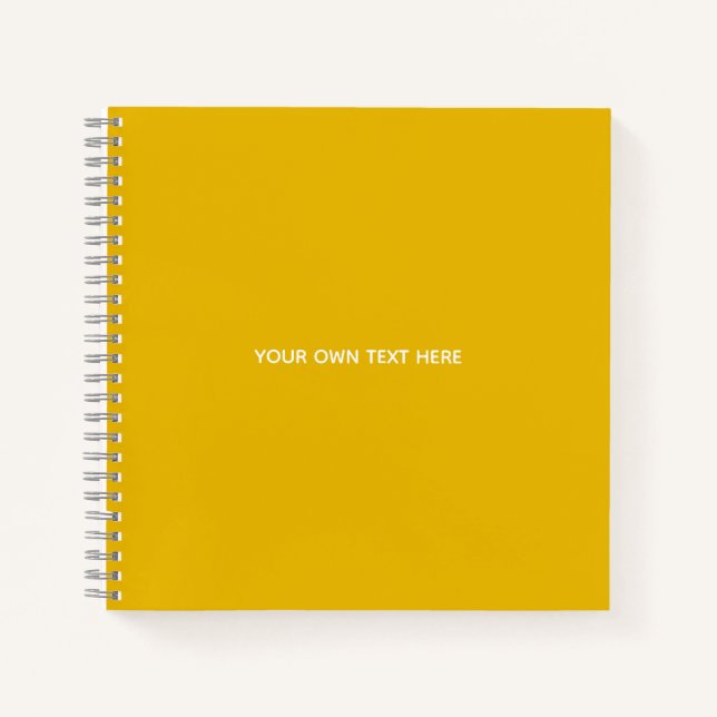 Carnet Créez Votre Propre Conception Personnalisée Jaune (Devant)