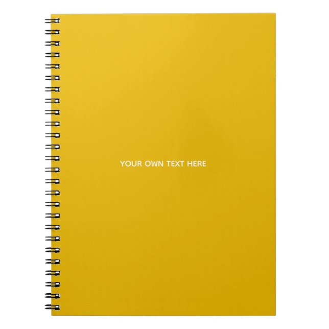 Carnet Créez Votre Propre Conception Personnalisée Jaune (Devant)