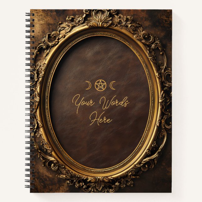 Carnet Créez Votre Propre Cuir Brun Faux Doré (Devant)