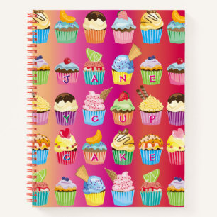 Carnet Créez votre propre Cupcake Monogrammes délicieux
