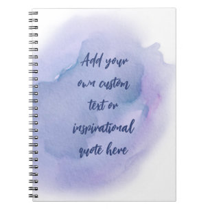 Carnet Créez votre propre devis de motivation aquarelle