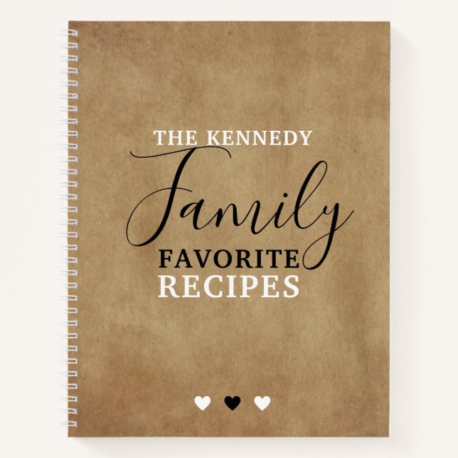 Carnet  Créez votre propre famille Recettes favorites Kra (Devant)