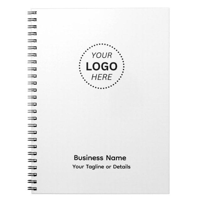Carnet Créez Votre Propre Logo Ou Détails De Nom D'Entrep (Devant)