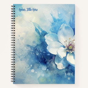 Carnet Créez Votre Propre Rose Thé Blanc Shabby Chic Bleu