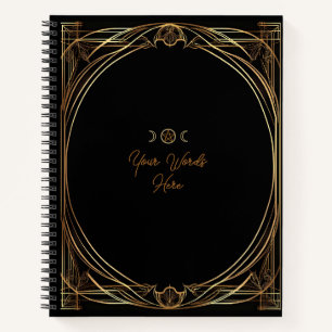 Carnet Créez Votre Propre Style Art Nouveau Doré Noir