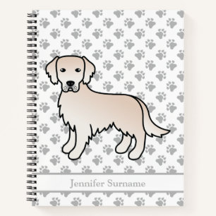 Carnet Crème anglaise Golden Retriever Dog & Custom Text