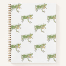 Crème Blanc Sage Vert Aquarelle Grenouille Motif