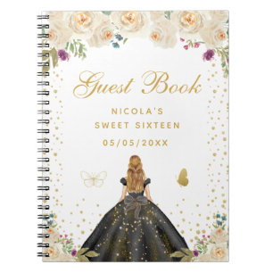 Carnet Crème Florale Blonde Cheveux Princesse Sweet Sixte