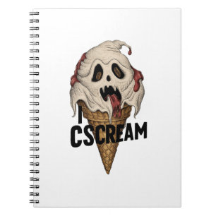 Carnet Crème glacée fantôme éffrayante "I CSCREAM"