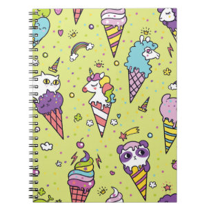 Carnet Crème glacée Pop Cute : Motif animal
