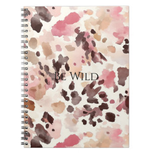 Carnet Crème rose Brown léopard