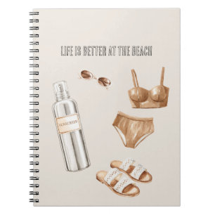 Carnet Crème Solaire Maillot de Bain Sandales