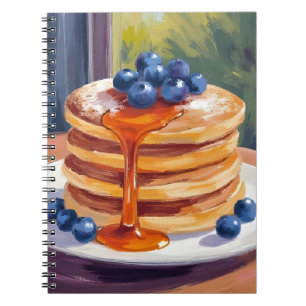 Carnet Crêpes aux myrtilles Peinture à l'huile