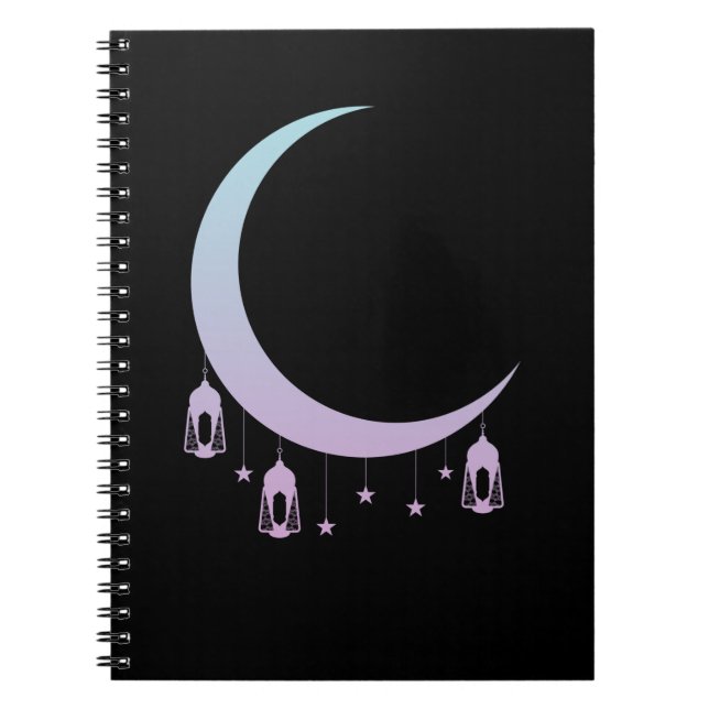 Carnet Crescent Lune Gothique Spirituelle Pastel Goth (Devant)