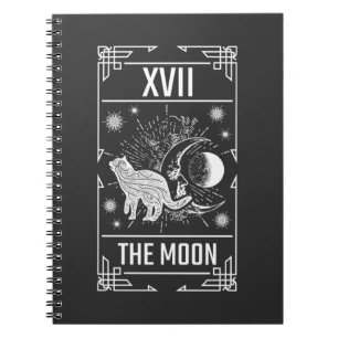 Carnet Crescent Moon Occult Cat Gothic Witch