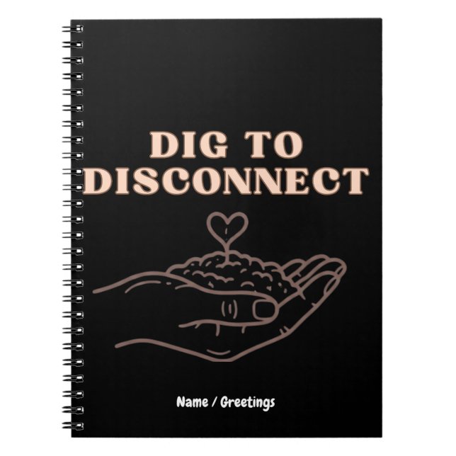 Carnet Creuser pour se déconnecter Jardin de pleine consc (Devant)