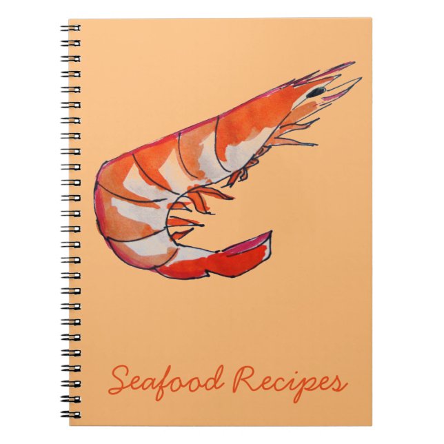 Carnet crevettes crevettes fruits de mer art kitsch (Devant)