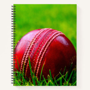Carnet Cricket Ball Sport Personnalisez-le avec du texte