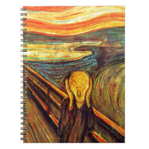 Carnet Criez par le ciel orange rouge criard de l'homme W
