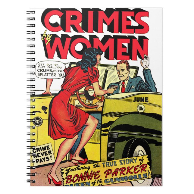 Carnet Crimes Par Women_Bonnie Parker Comics Vintages (Devant)