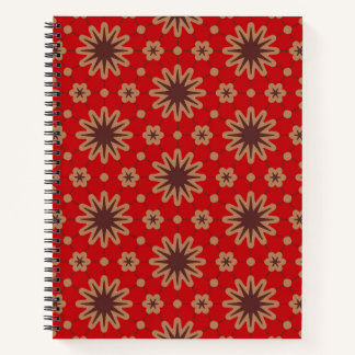 Carnet Crimson Starburst Bloom
