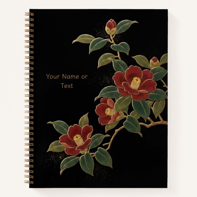 Carnet Crimson Winter: The Maki-e Style Tsubaki & Gold (Devant)