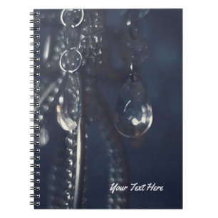 Carnet Cristal Bleu Moody Élégant Romantique Chic Glam