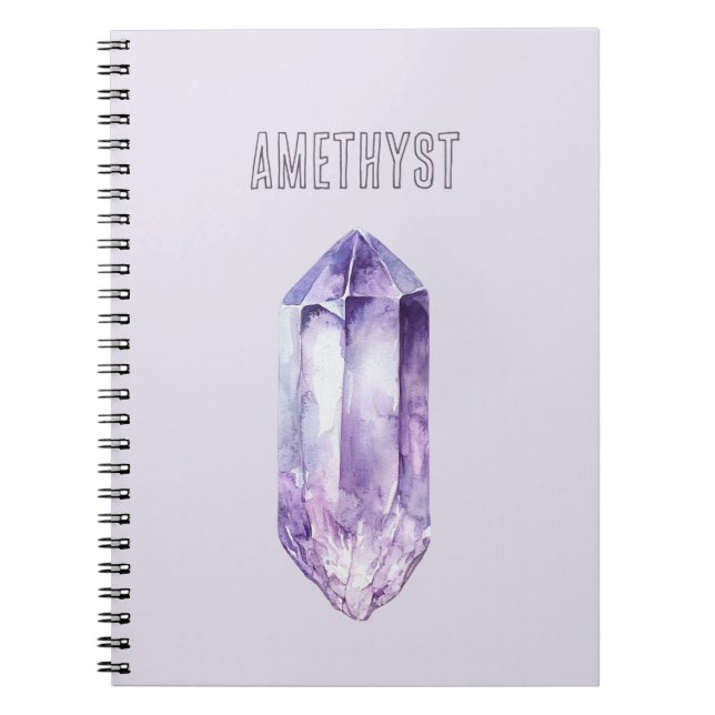 Carnet Cristal d'Améthyste Violet (Devant)