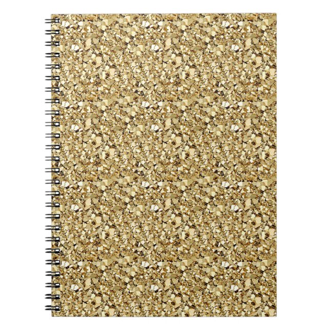 Carnet cristal druzy - or métallique (Devant)