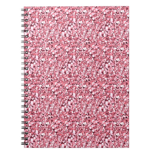 Carnet cristal druzy - quartz rose rose (Devant)