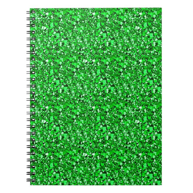 Carnet cristal druzy - vert émeraude (Devant)