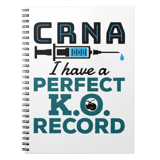 Carnet CRNA J'Ai Un Dossier K.O. Parfait (Devant)