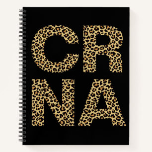 Carnet CRNA Nurse Anesthetist Cheetah empreinte de léopar
