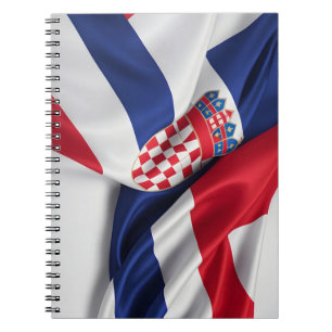 Carnet Croate drapeau texture soie