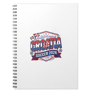 Carnet Croatie Football 2026 Football Gras Typographie Pa