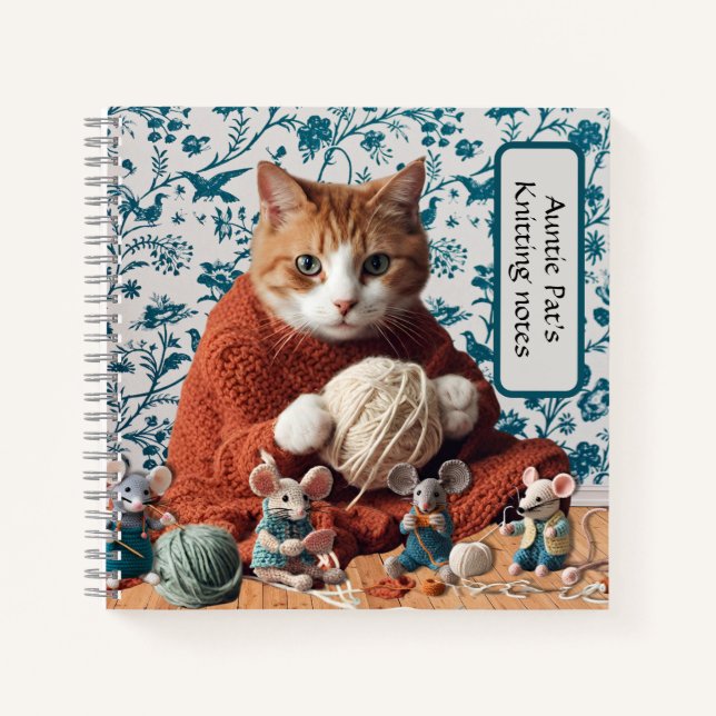 Carnet Crochet Chat et souris tricot tricot (Devant)