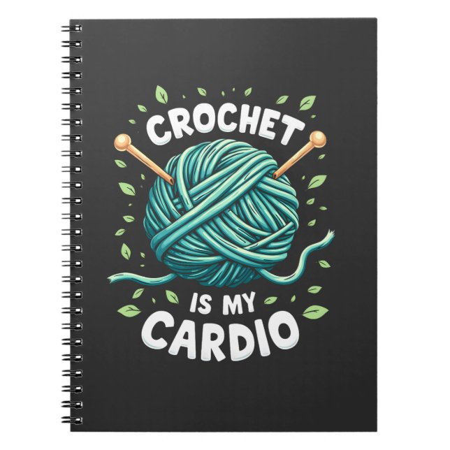 Carnet Crochet est mon cardio Fil à coudre Fitness (Devant)
