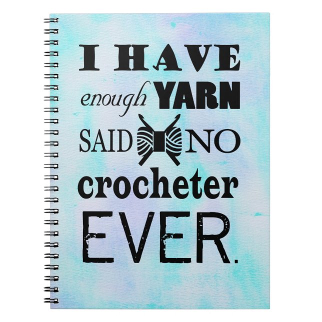 Carnet Crochet Pas Assez Fer Artisanat Aquarelle (Devant)