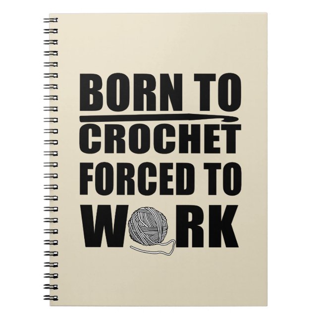 Carnet crocheters cadeau drôle crochet devis (Devant)