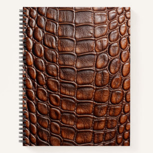 Carnet Crocodile Brown Alligator Peau Faux Cuir Imprimer