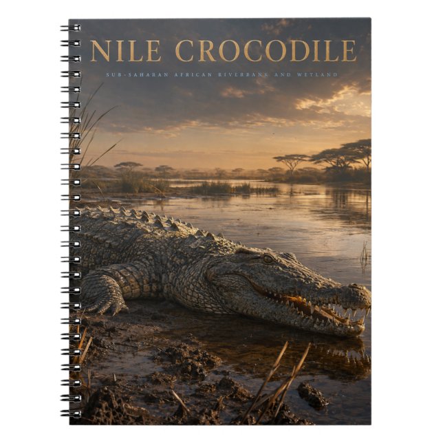 Carnet Crocodile du Nil Rivière africaine ANIMALS (Devant)