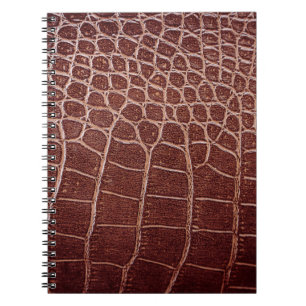 Carnet Crocodile motif en cuir abstrait, alligator, anima