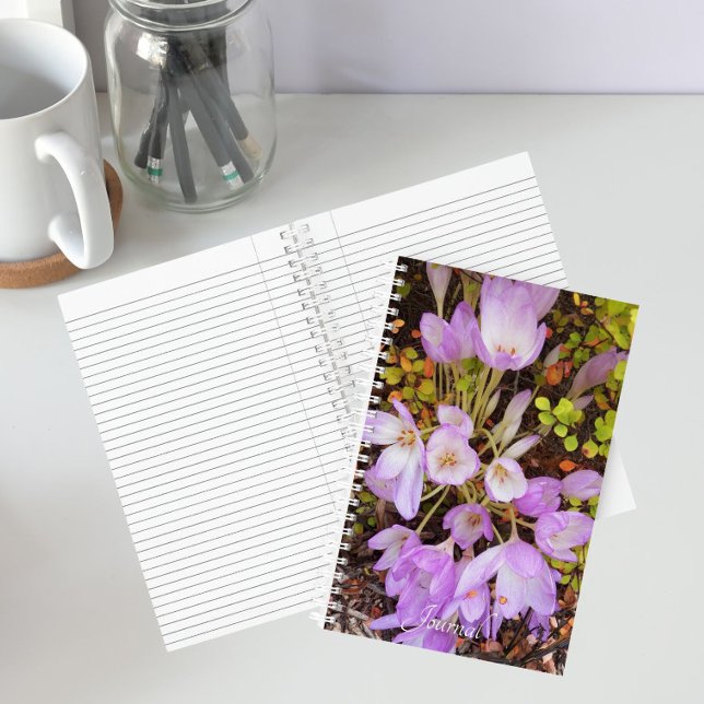 Carnet Crocus Floral d'Automne Violet (In Situ)