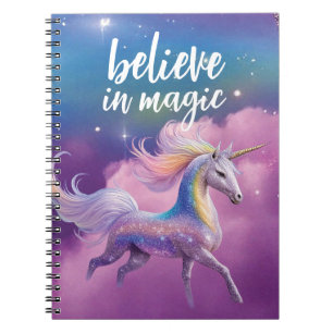 Carnet Croire en la magie Whimsical Unicorn Imaginaire co
