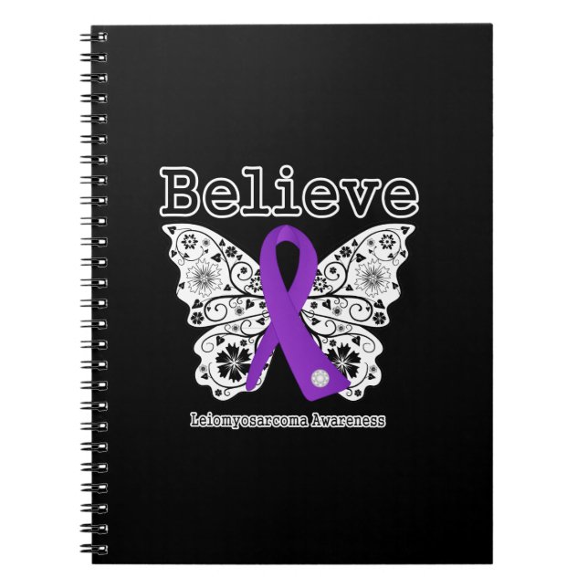 Carnet Croire - Leiomyosarcoma Cancer Papillon (Devant)