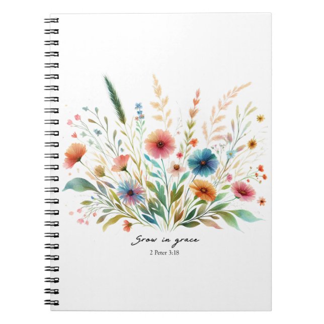 Carnet Croître dans la grâce florale (Devant)