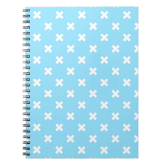 Carnet Croix blanche sur le bleu bébé (Devant)
