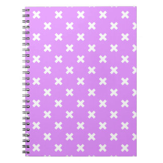 Carnet Croix blanches sur lilas