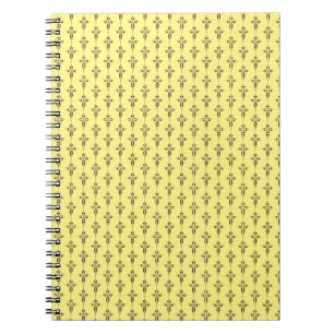 Carnet Croix chrétienne d'art pourpre royal